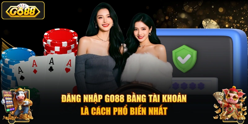 Đăng nhập GO88 bằng tài khoản là cách phổ biến nhất