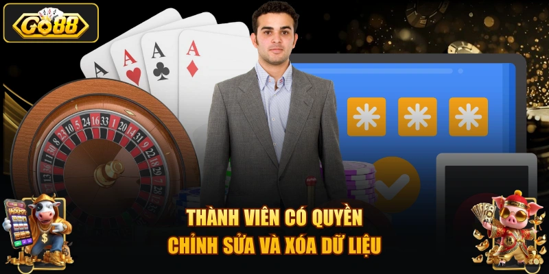 Thành viên có quyền chỉnh sửa và xóa dữ liệu